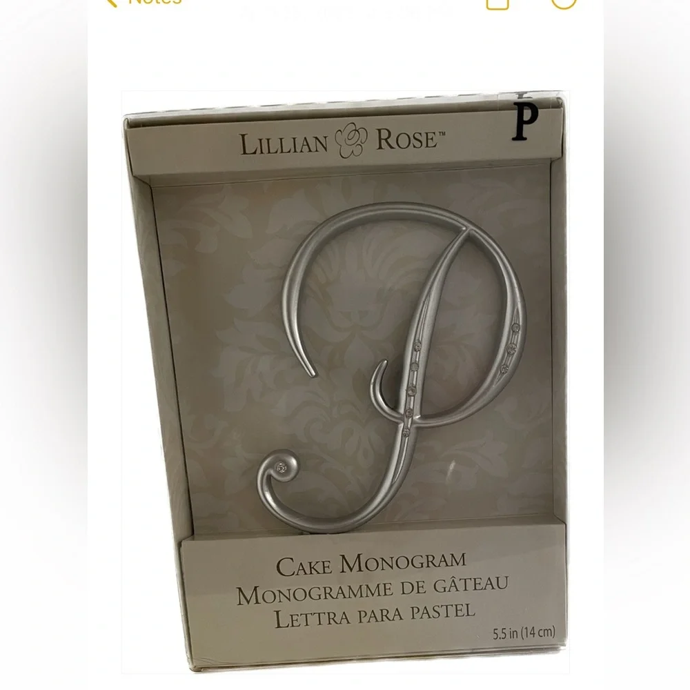 Lillian Rose Special Occasion Cake Monogram Initial (P)